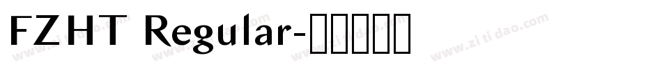 FZHT Regular字体转换